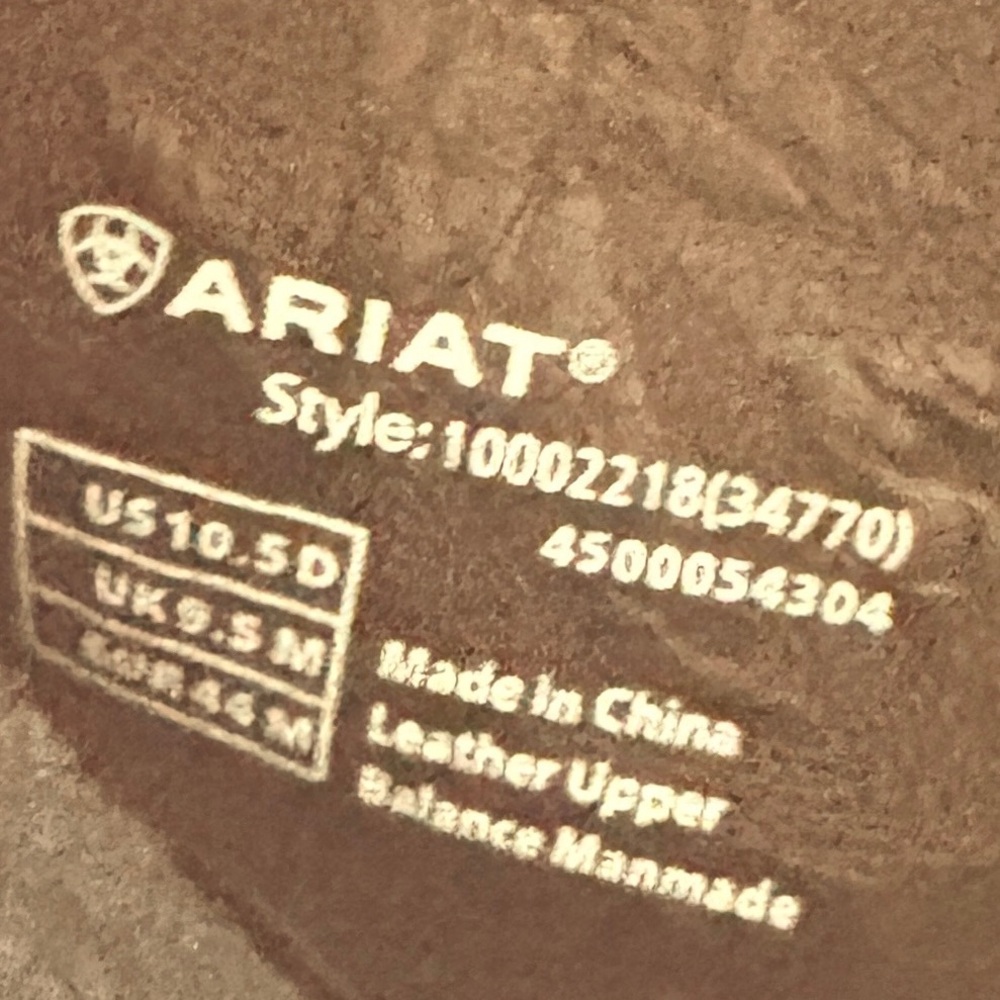 Ariat Black Embossed Leather Men’s Western Boots - Picture 4 of 5